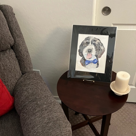 Watercolor Wall Art Bernedoodle Dog Painting Framed in Acid Free Art Kit, 11x14" - Picture 3 of 4